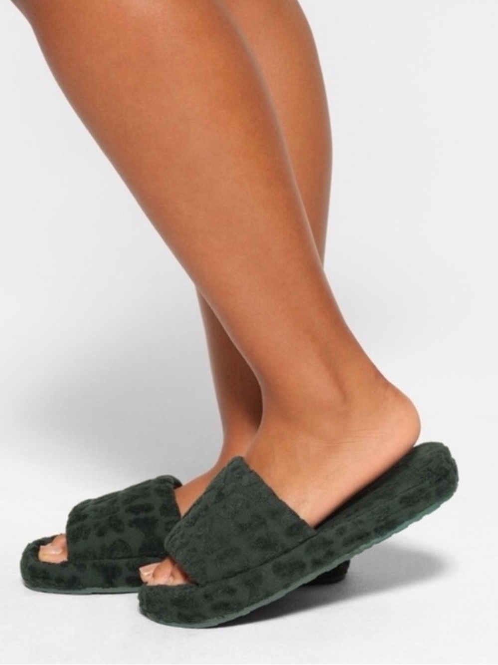 Skims Plush Open-Toe logo Slide Slippers 40